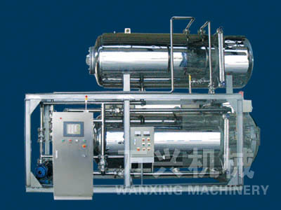 雙層水浴熱水循環(huán)式殺菌鍋(半\全自動型)